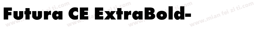 Futura CE ExtraBold字体转换